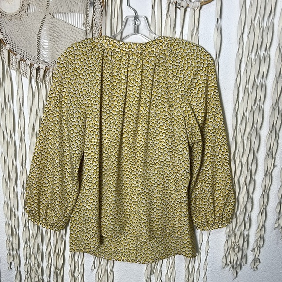 Boden Polly Marigold Yellow Crescent Print Peasant Blouse M/L - Picture 8 of 13